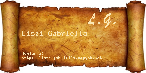 Liszi Gabriella névjegykártya
